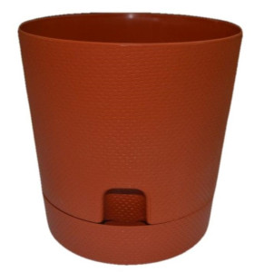 510-2 Горшок д/цветов с поддоном Waffle d=14 1,4 Л. терракот Цветочная коллекция
