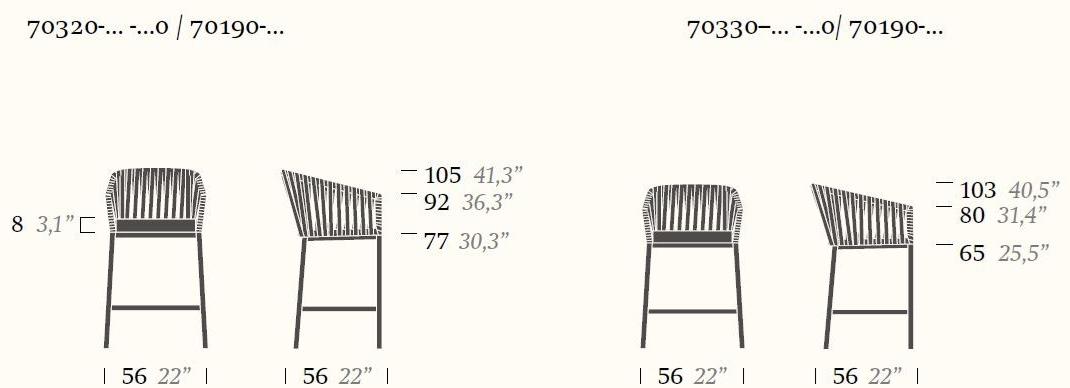 Kettal Высокий табурет Bitta #70320 - Вид №4