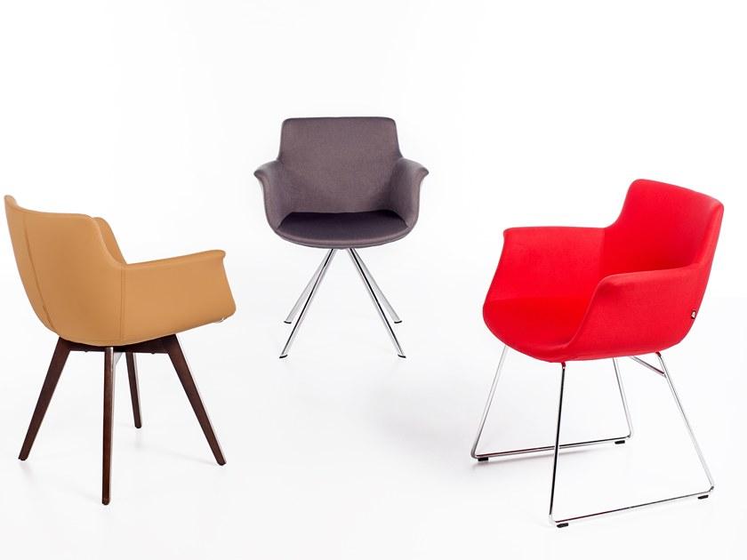 B&T Design Тканевый стул на санках с подлокотниками sun-id-1366667 - Вид №3