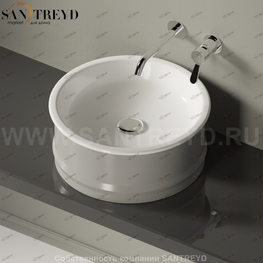 ACER0798PZL Накладная раковина на столешницу  круглая Agape 