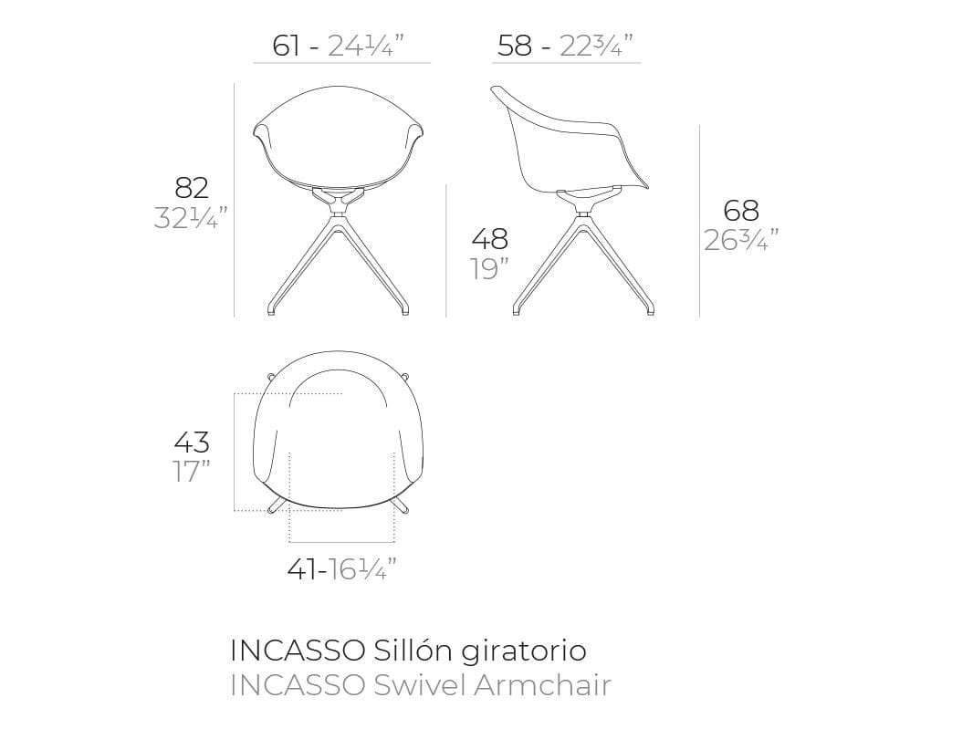 Поворотный стул с подлокотниками Vondom встроенный ARCH-00036926 - Вид №8
