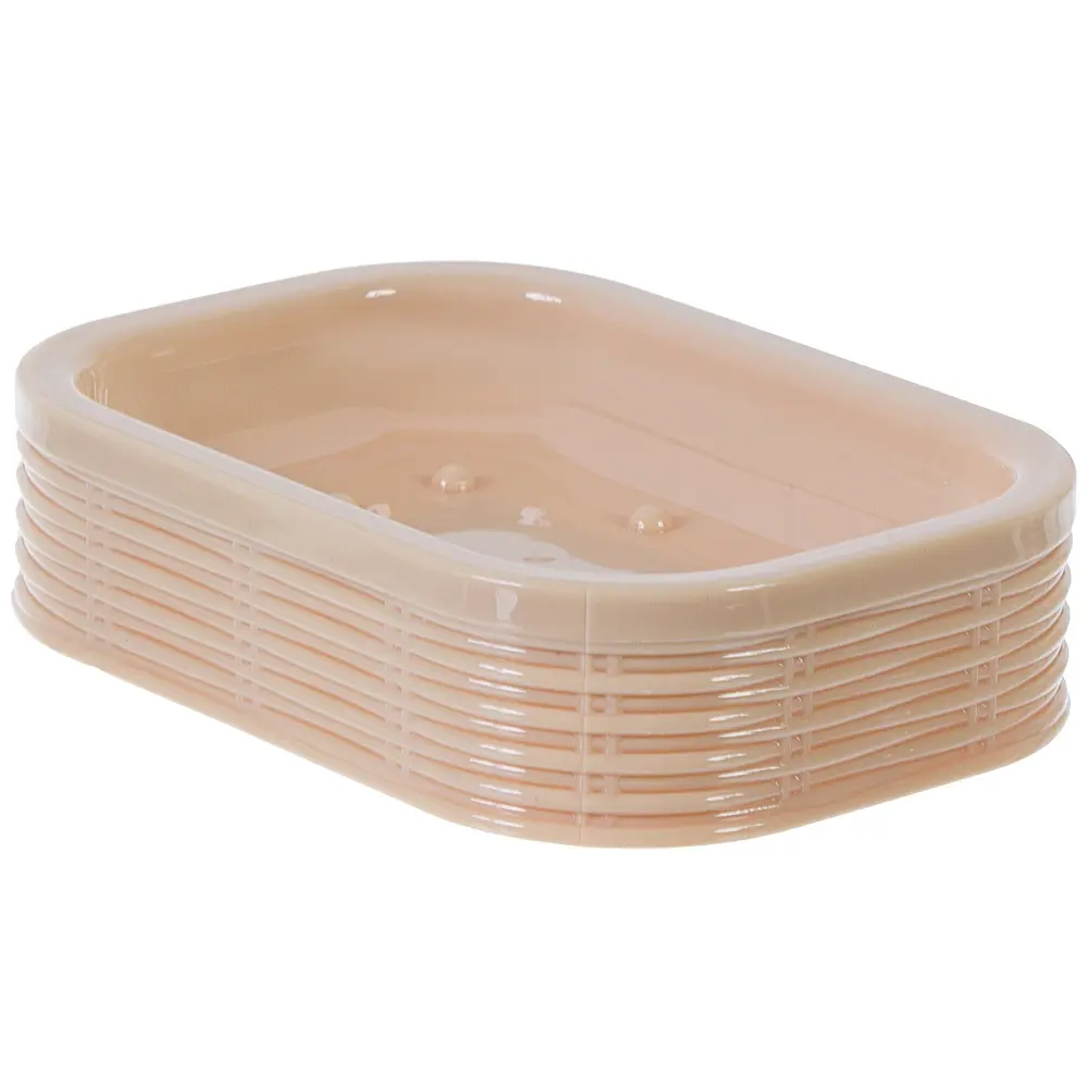 Мыльница настольная Swensa «Rotang» пластик цвет бежевый STLM-2017081