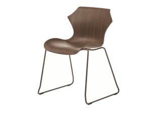 Штабелируемый стул из стали и дерева