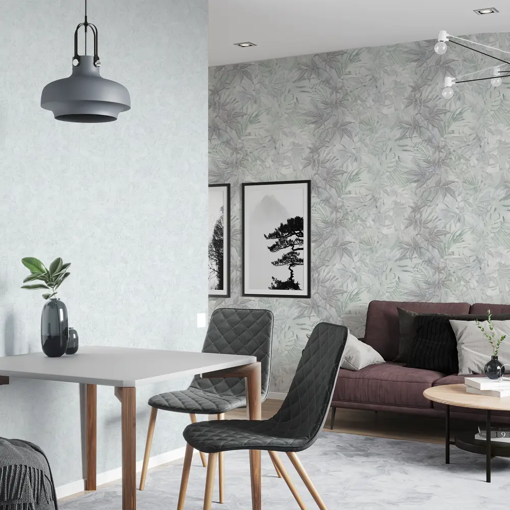 Обои флизелиновые Palitra Home Bionica серо-зеленые 1.06 м 71844-64 84534467 STLM-2164424 - Вид №3