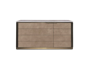 Комод из мрамора и кожи