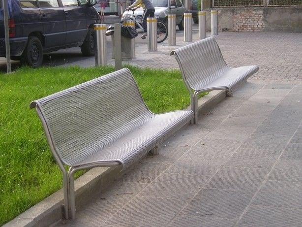 Euroform W Скамья из нержавеющей стали со спинкой Contour 325e - Вид №1