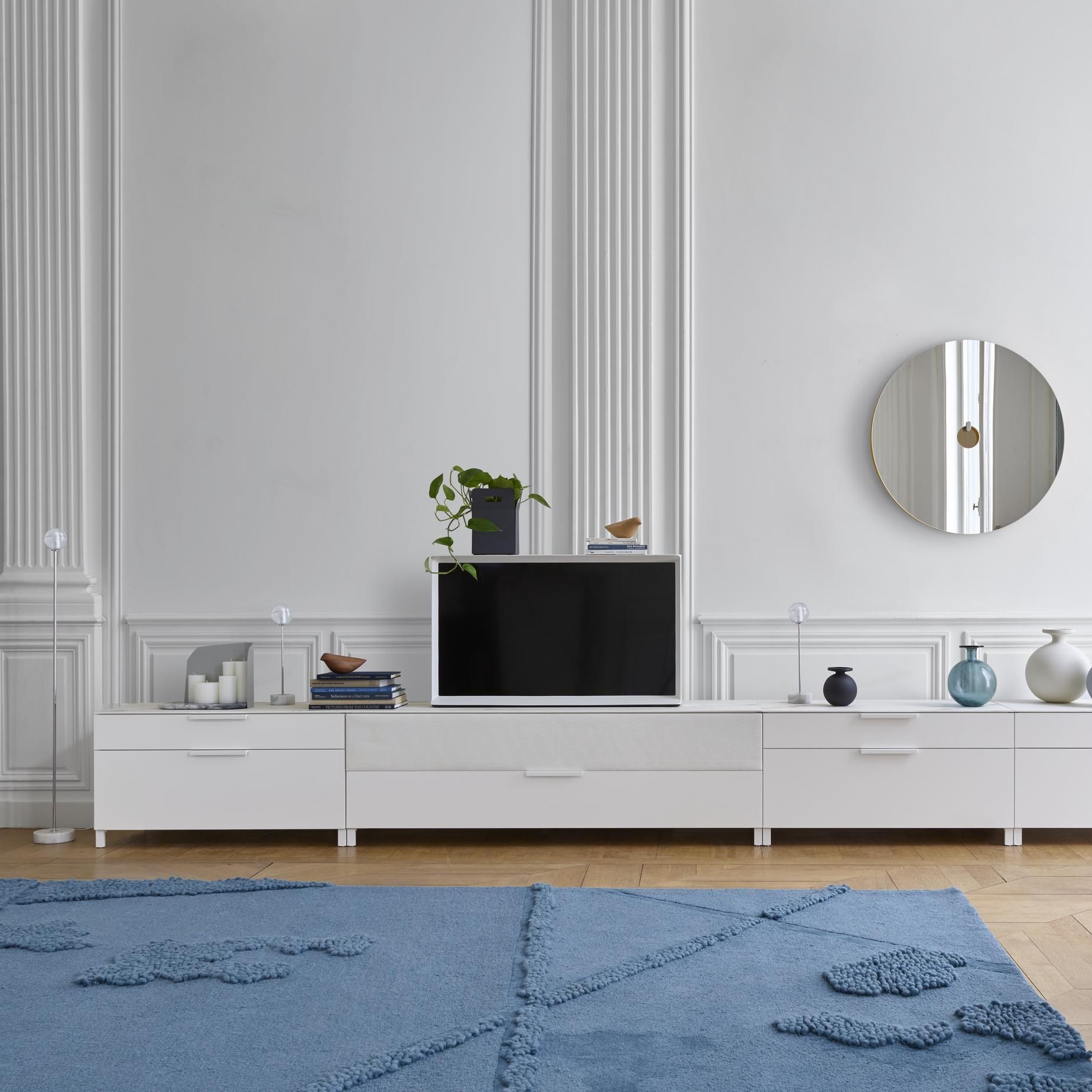 Настольная лампа с мраморным основанием и стеклянным абажуром Ligne Roset Calot ARCH-00012014 - Вид №2