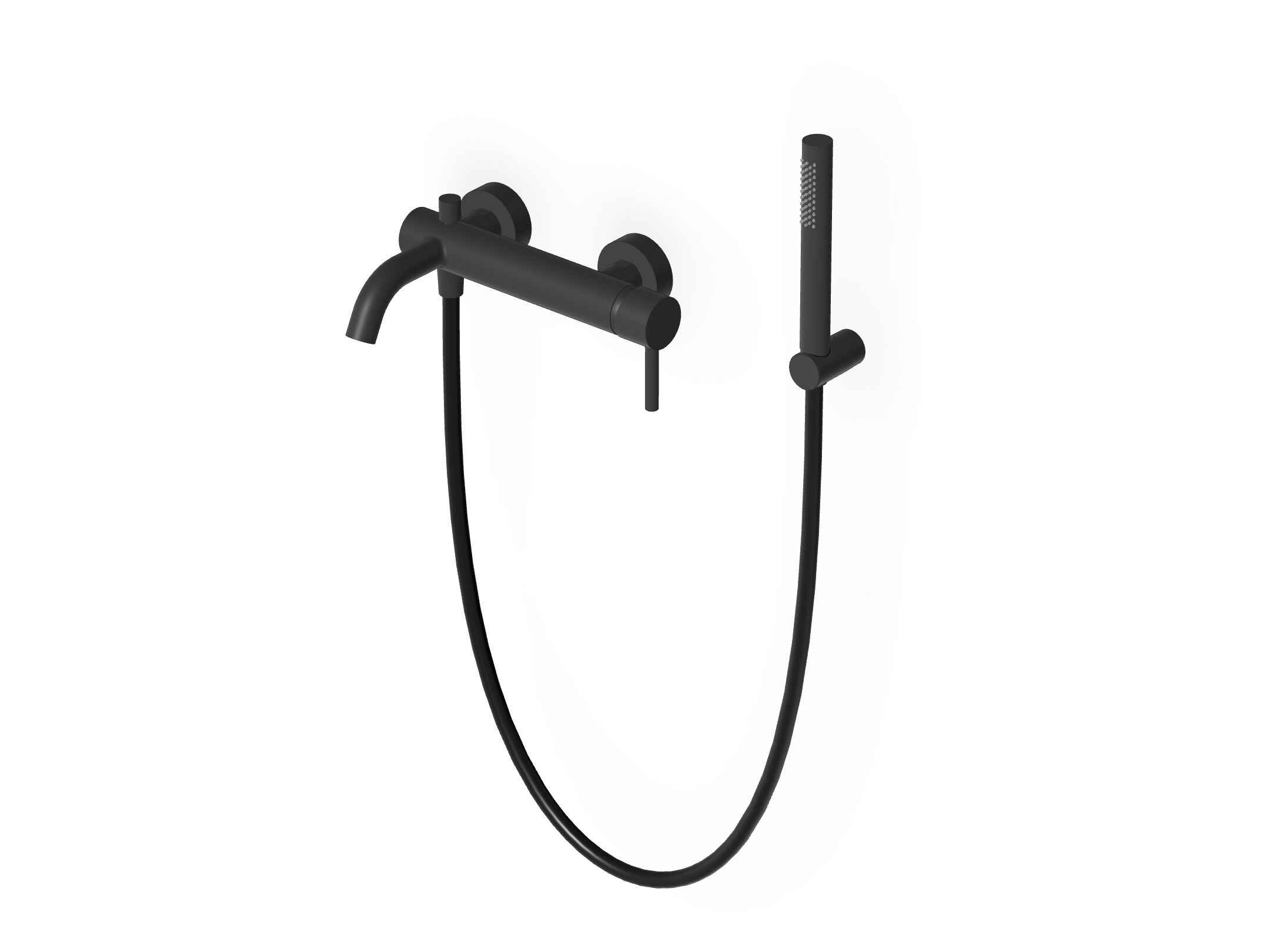 Однорычажный настенный смеситель для ванны / душа с ручным душем Zucchetti Pan S ARCH-00024323 - Вид №6