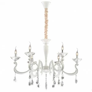 Люстра дизайнерская Sharp белая Candido SP6 IDEAL LUX ДИЗАЙНЕРСКИЕ, CANDIDO 057281 Белый