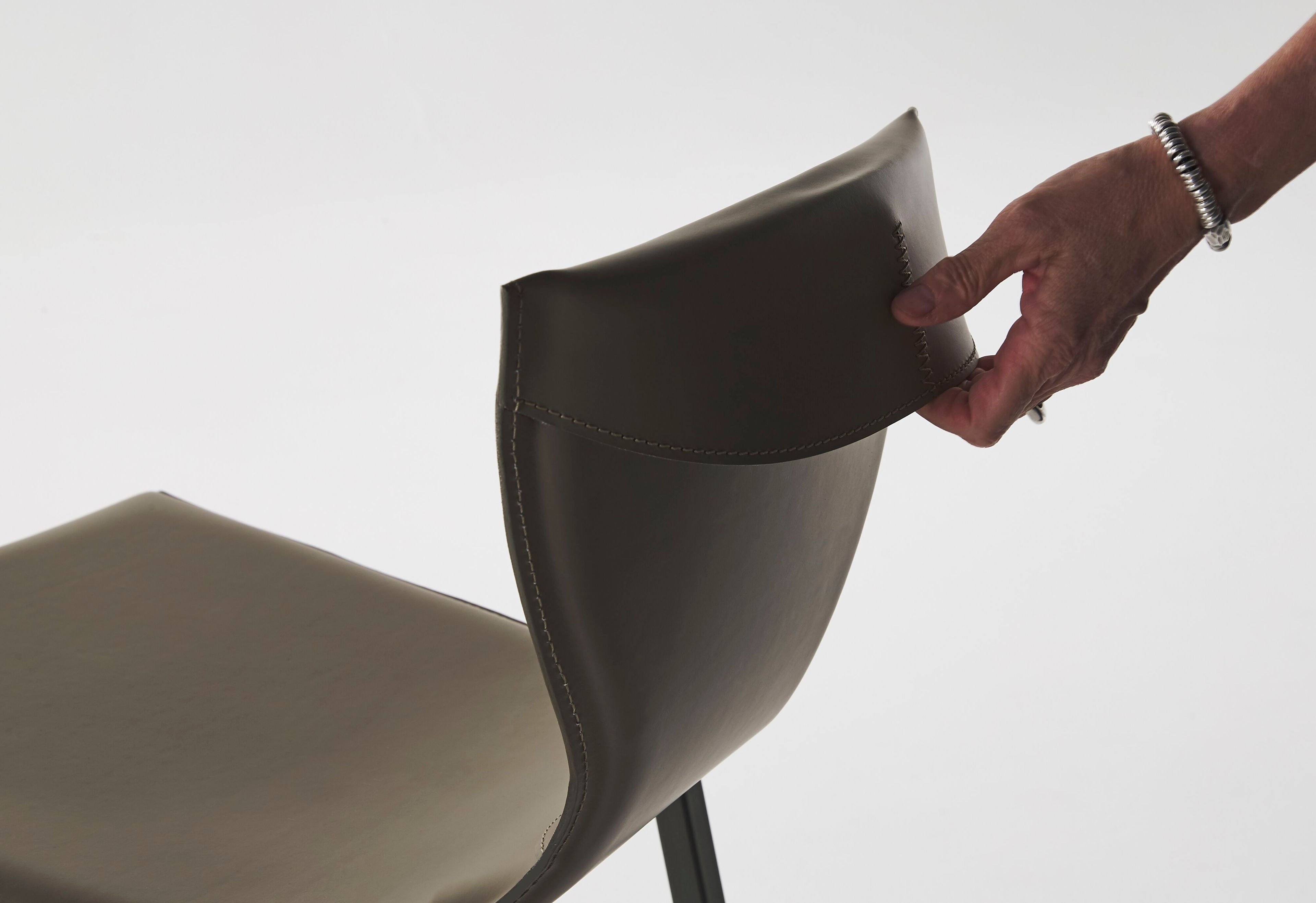 Высокий кожаный стул со спинкой Casa Covre VARENNE ARCH-00133848 - Вид №6