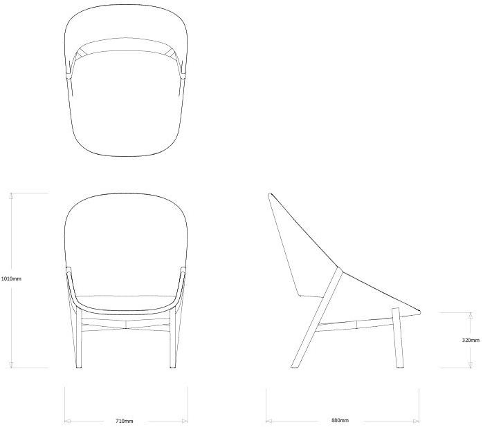 TRIBÙ Кресло из ткани tricord® с высокой спинкой Elio 02520 - Вид №4