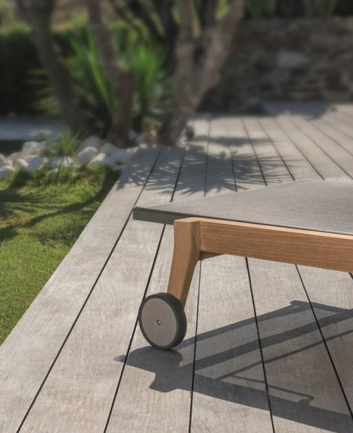 Talenti Штабелируемый садовый кушетка из текстиля Moon teak Monteklet - Вид №2