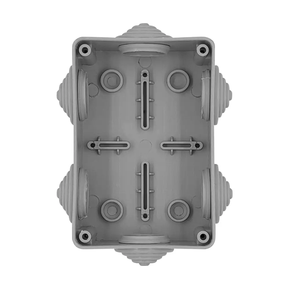 Распределительная коробка открытая LEXMAN D 120x80x50 мм 6 вводов IP55 цвет серый 87964081 STLM-2100740  - Вид №1