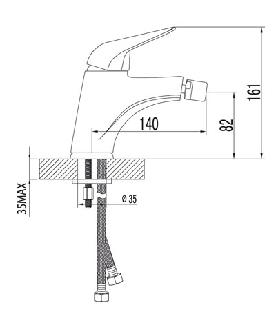 LM4208C Смеситель для биде LEMARK POSEIDON  - Вид №1