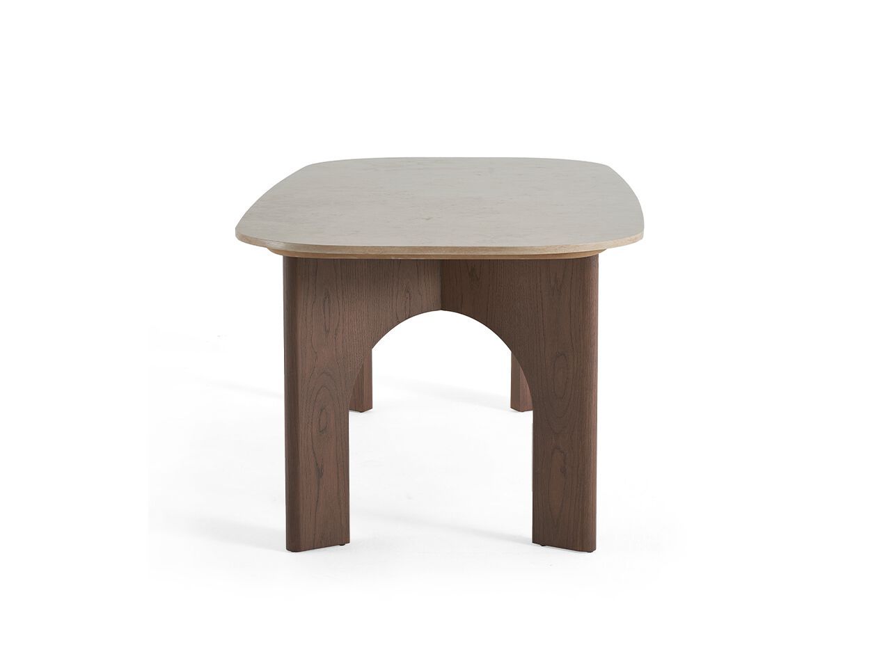 Деревянный обеденный стол с травертиновой столешницей NDESIGN Ezora ARCH-00121790 - Вид №4