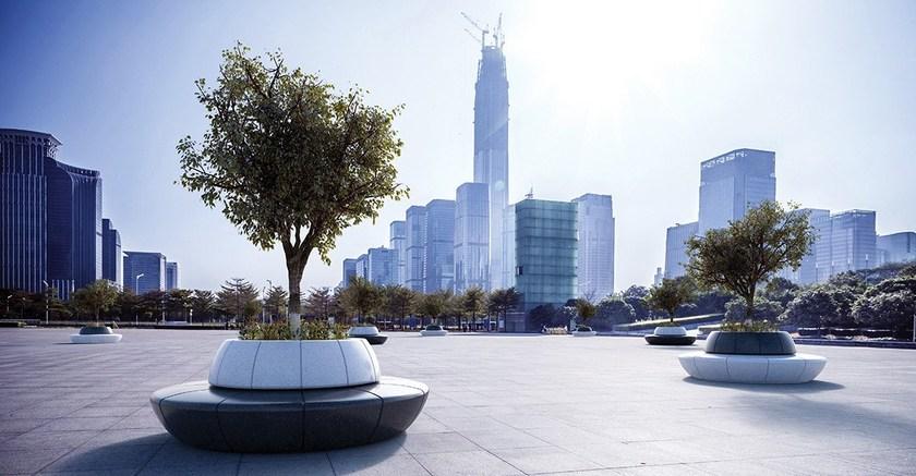 Bellitalia Круглая скамья со встроенной сеялкой со спинкой Olimpo sun-id-1428932 - Вид №1