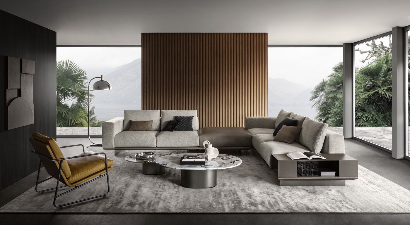 Мраморный низкий овальный журнальный столик для гостиной i 4 Mariani GIOTTO ARCH-00051674 - Вид №5