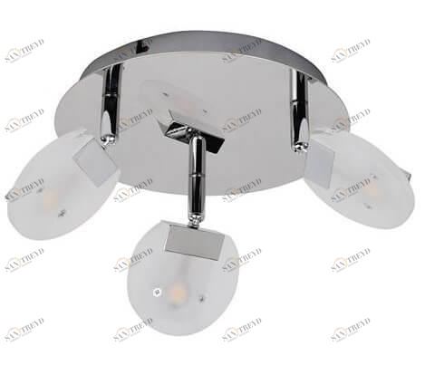 Спот потолочный светодиодный с 3 белыми плафонами хром Horoz 036-003-0001 HOROZ 036-003 00-3891114 Белый;хром 
