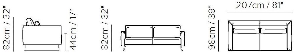 Natuzzi Диван из ткани sun-id-1365194 - Вид №1