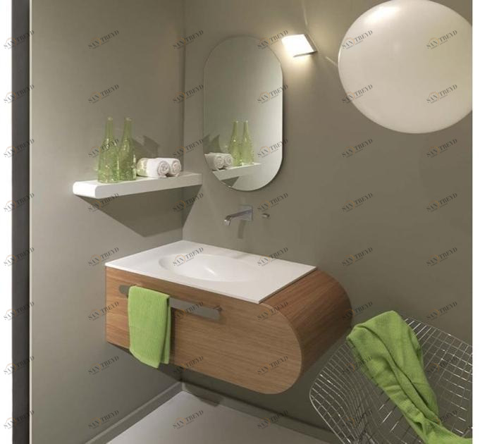 LASA IDEA Тумба под умывальник подвесная угловая Flux_us sun-id-1467762