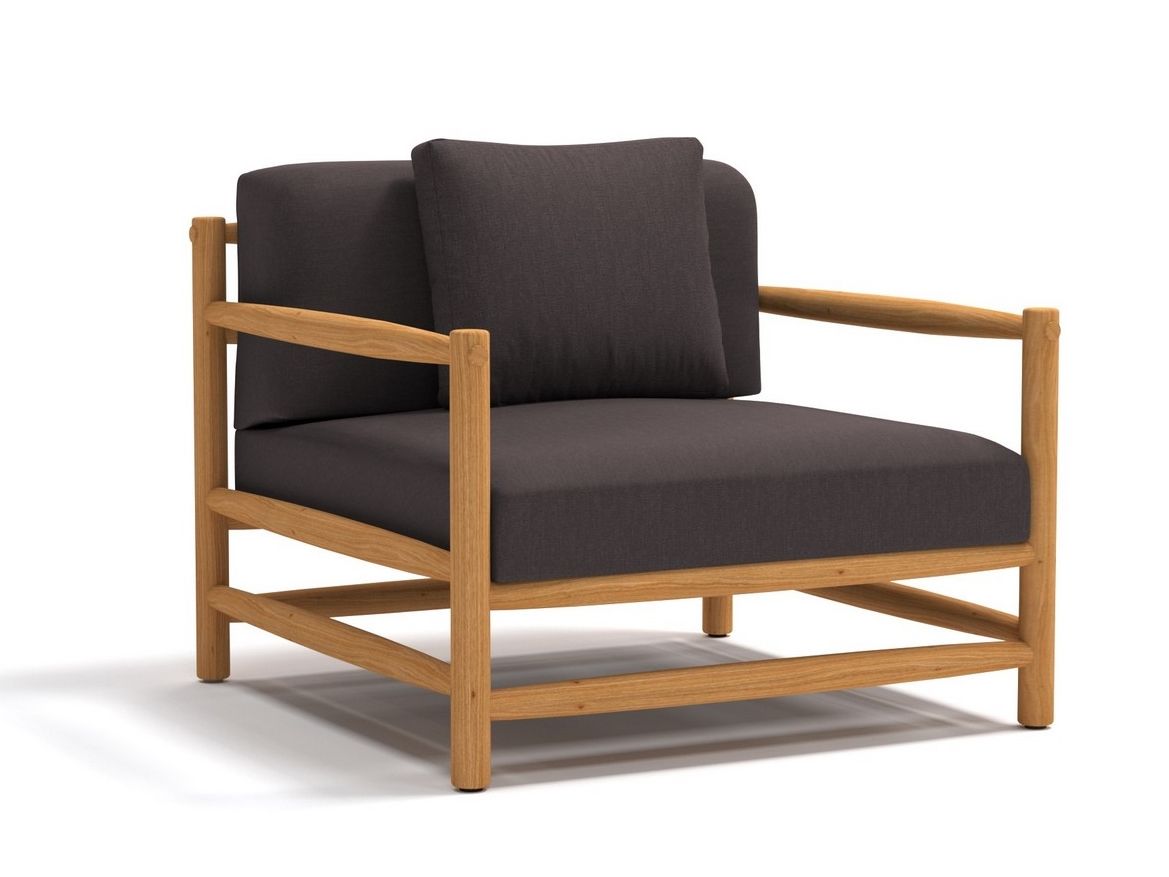 Садовое кресло из тикового дерева с тканевыми подушками Skargaarden Saltholm ARCH-00086690 - Вид №1