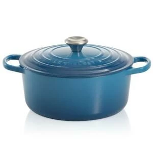Кастрюля чугунная Le Creuset, Ø26 см, голубая