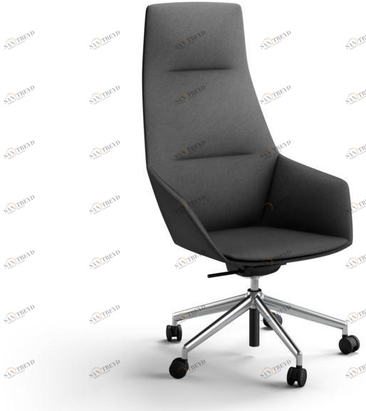 Brunner Офисное кресло руководителя в ткани с подлокотниками на колесиках с высокой спинкой Ray sun-id-1403893