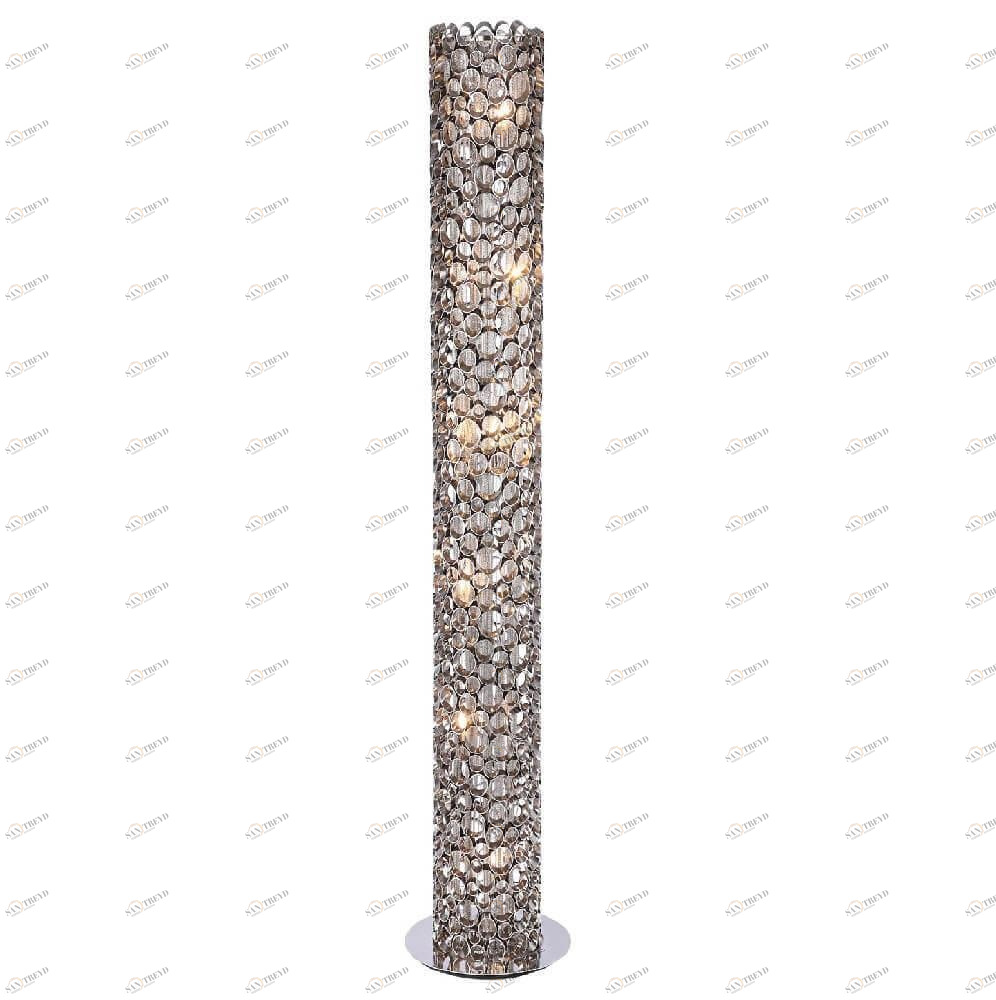 Торшер металлический на 6 ламп 152х25 см никель Crystal Lux Fashion PT6 CRYSTAL LUX  00-3889379 Серебро 