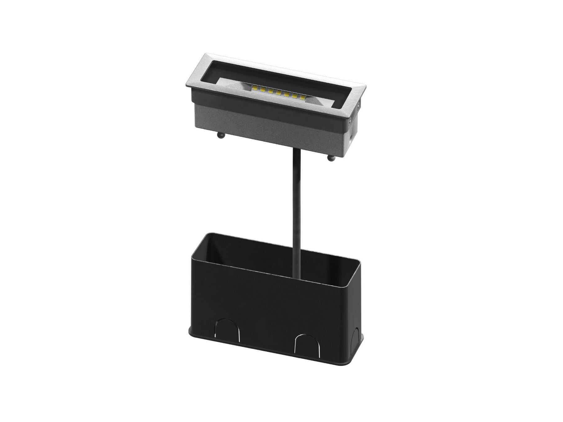 Анодированный алюминиевый светодиодный встраиваемый настенный светильник PUK HYDROFLOOR NANO LINEAR ARCH-00090224