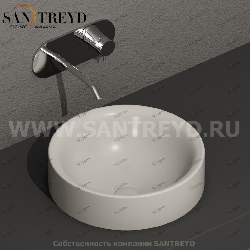 355859 Накладная раковина на столешницу  круглая Kerasan Nolita