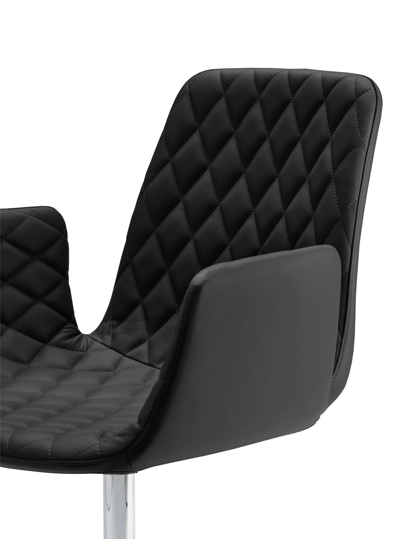 Кожаный спиц поворотный стул с подлокотниками EFORMA Lenny ARCH-00015094