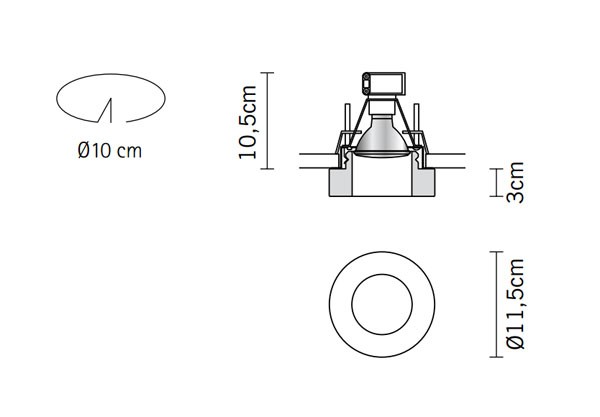 Fabbian Faretti - Lei D27F13 00 встраиваемый потолочный 60431 - Вид №3