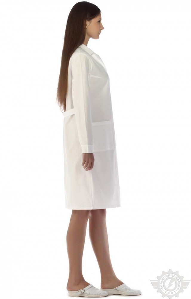 61684 Халат женский белый  Медицинская одежда  размер 36-38/158-164 Спецодежда  - Вид №9