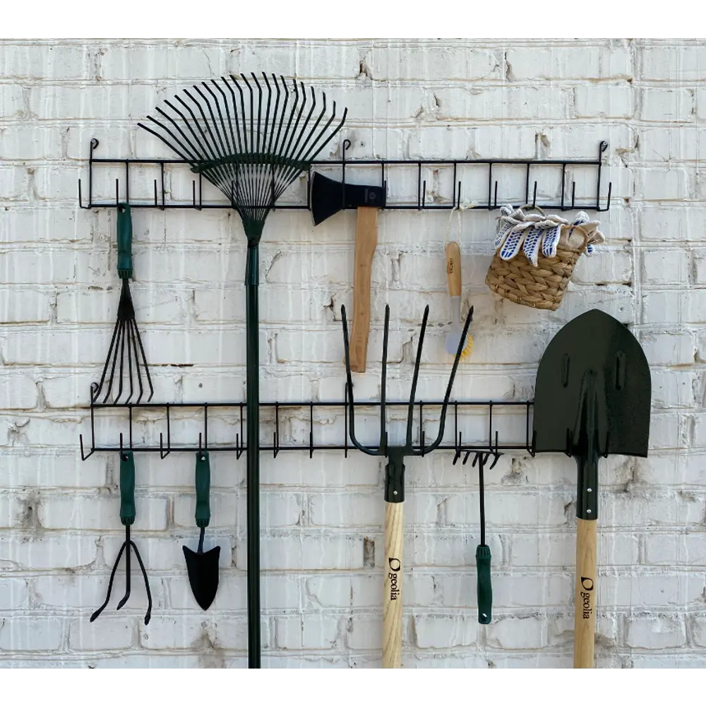 Вешалка для садового инструмента одинарная 100x14x6.5 см сталь черный Santreyd STLM-2044775 - Вид №1