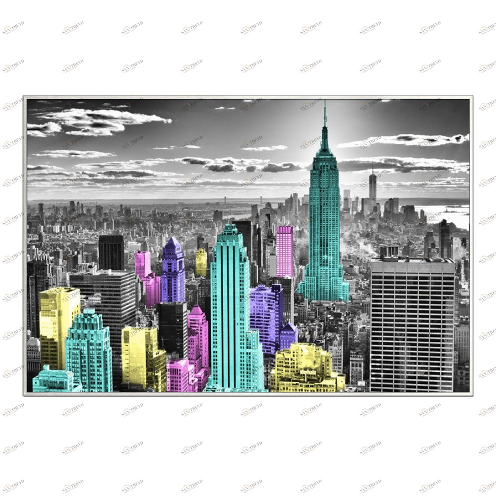 Постер прямоугольный на художественной бумаге 80х60 см New York EVENHOME ДИЗАЙНЕРСКИЕ 00-3878770 Разноцветный 