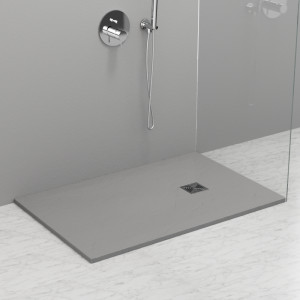 704059 Душевой поддон из минерального литья СЕРЫЙ МАТОВЫЙ в комплекте с сифоном, Kerasan DOCCIA Италия