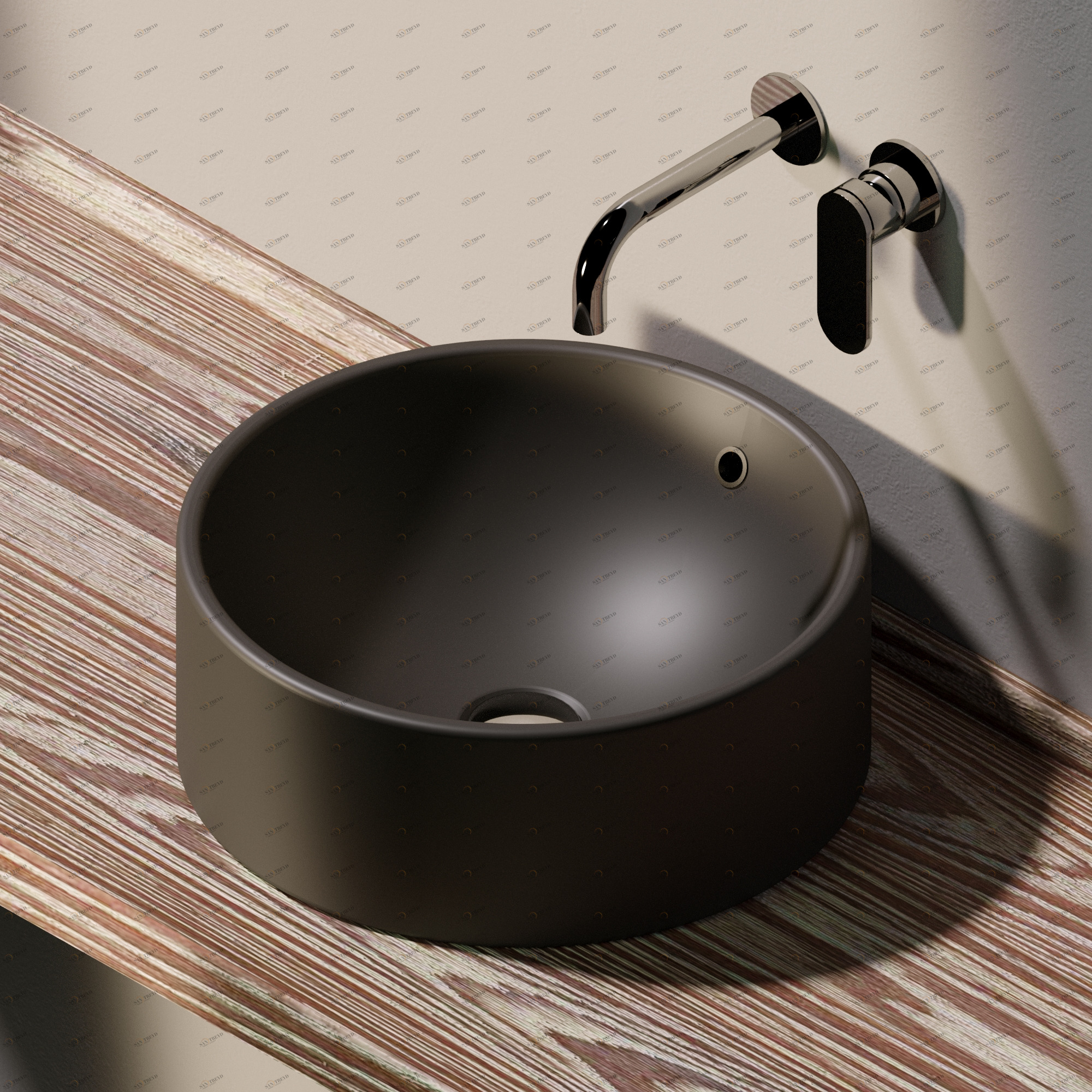 505042C7006 Накладная раковина на столешницу  круглая Ceramica Flaminia Twin