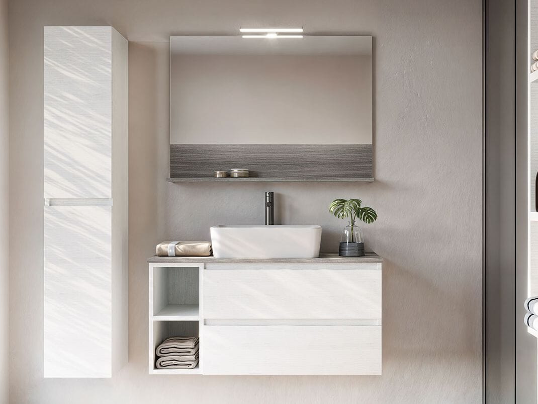 Деревянный подвесной умывальник с ящиками LEGNOBAGNO Экспресс ARCH-00029027