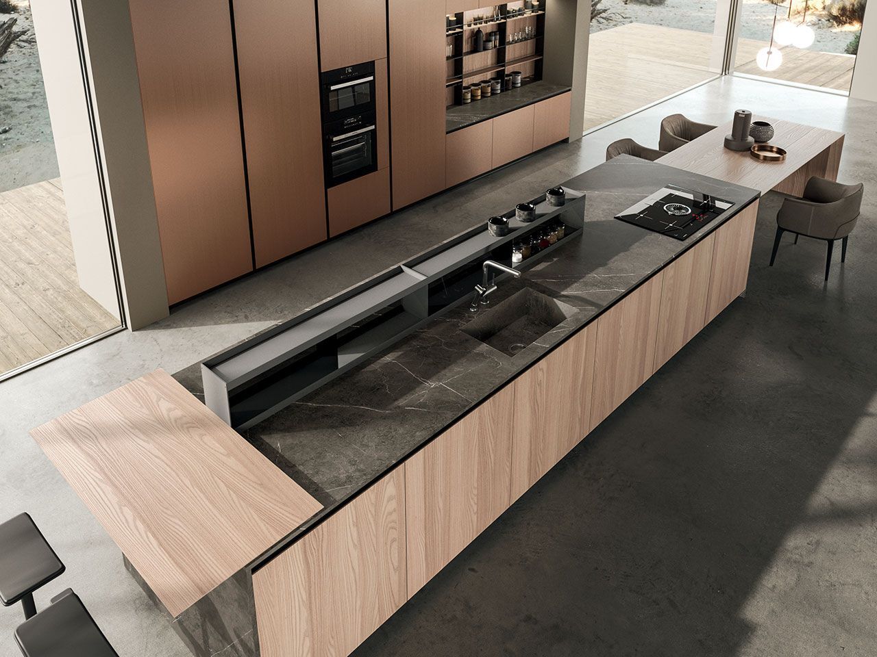 Встроенная кухня с островом Arrital Ak_04 ARCH-00113099 - Вид №5