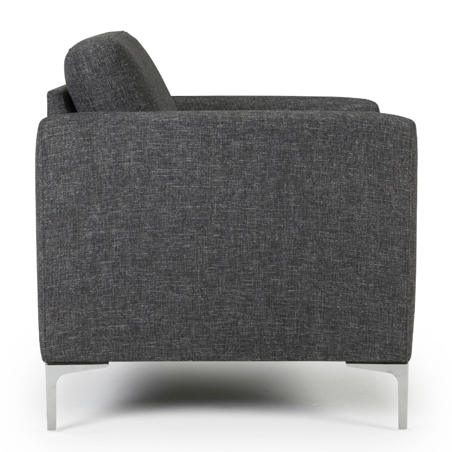 Кресло Shea с хромированными ножками, темно-серое Kragelund 36401960248 - Вид №2