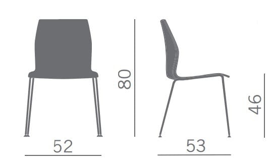 Штабелируемый стул с мягкой тканью Kastel Kalea ARCH-00068142 - Вид №10