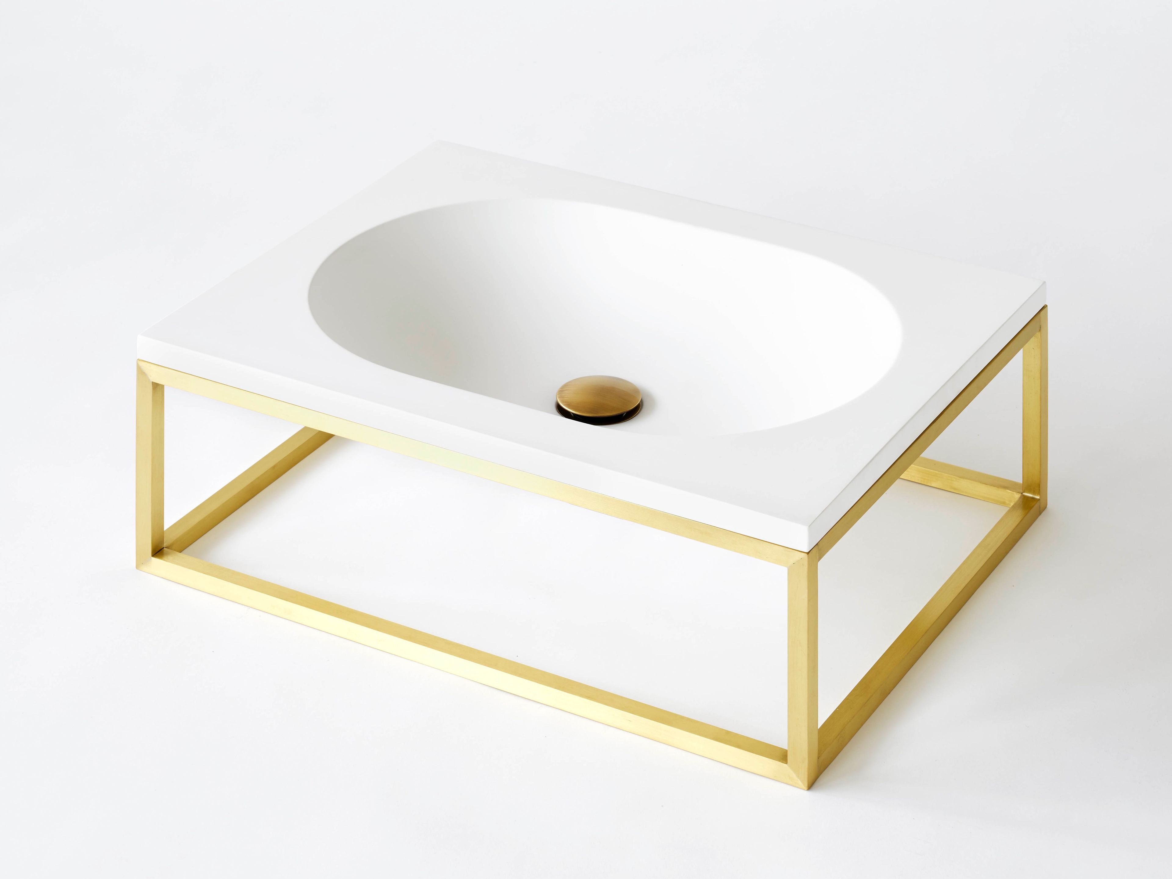 Одинарный прямоугольный подвесной умывальник из Livingtec® Ex.T рамка ARCH-00060296 - Вид №2