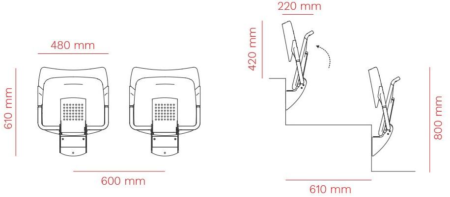 Mara Сиденье с якорем с вертикальной ступенькой  6400  - Вид №4