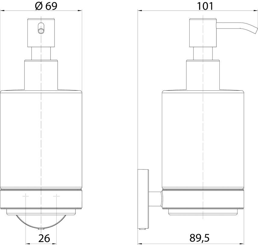 Emco Bad Настенный дозатор мыла Round sun-id-1389374 - Вид №8
