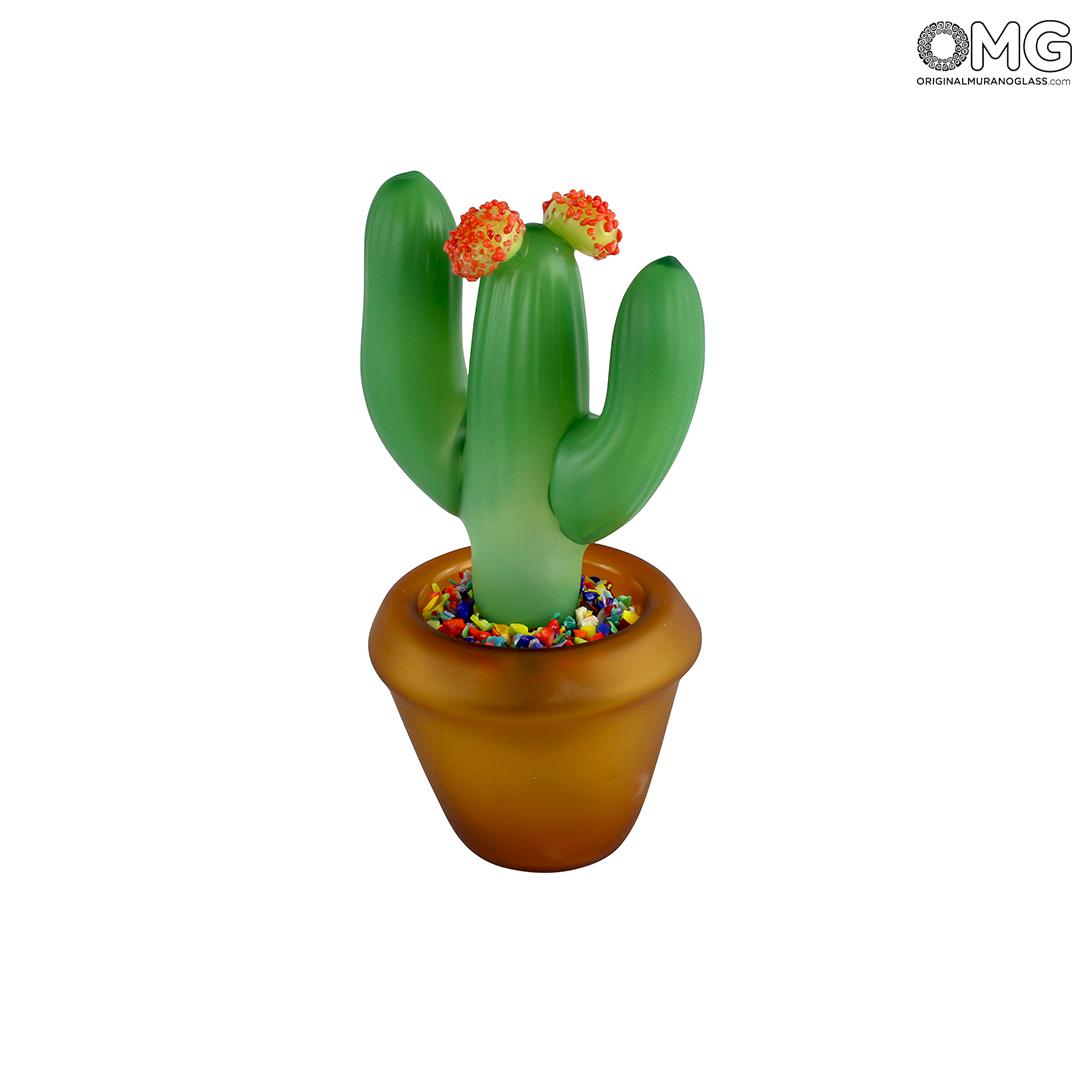 4429 ORIGINALMURANOGLASS Пресс-папье Кактус - муранское стекло OMG 11 см  - Вид №1