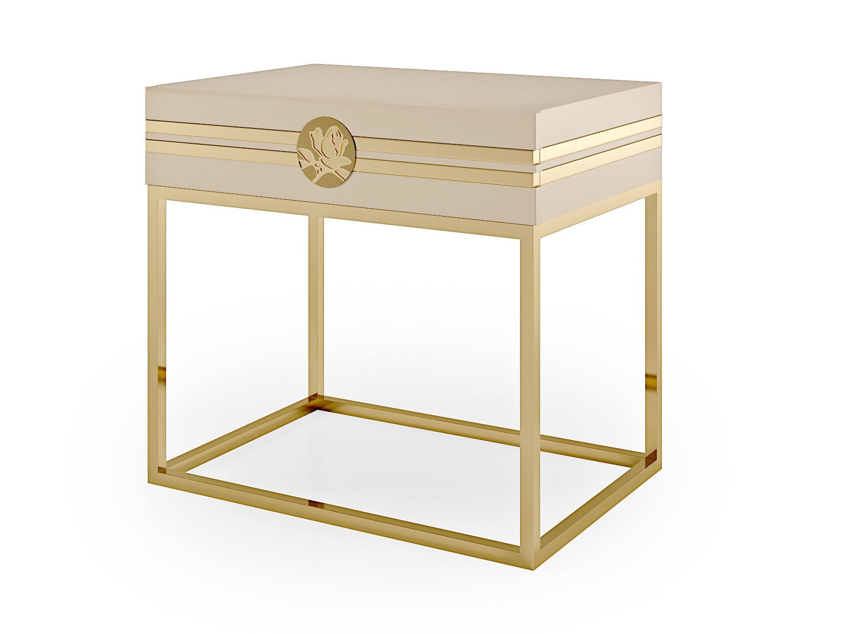 Деревянная прямоугольная прикроватная тумбочка с ящиком Bizzotto Italia Symphony-Infinity ARCH-00022832