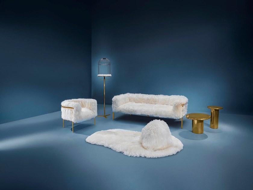 Scarlet Splendour Коврик из овчины с длинным ворсом Snow white sun-id-1414340 - Вид №6