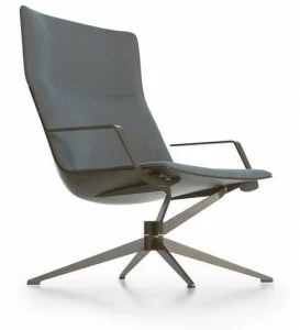 MDF Italia Кресло из ткани с 4 спицами и высокой спинкой Neil