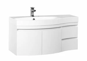 Тумба с раковиной Aquanet Опера 115 L белый (2 дверцы 2 ящика)