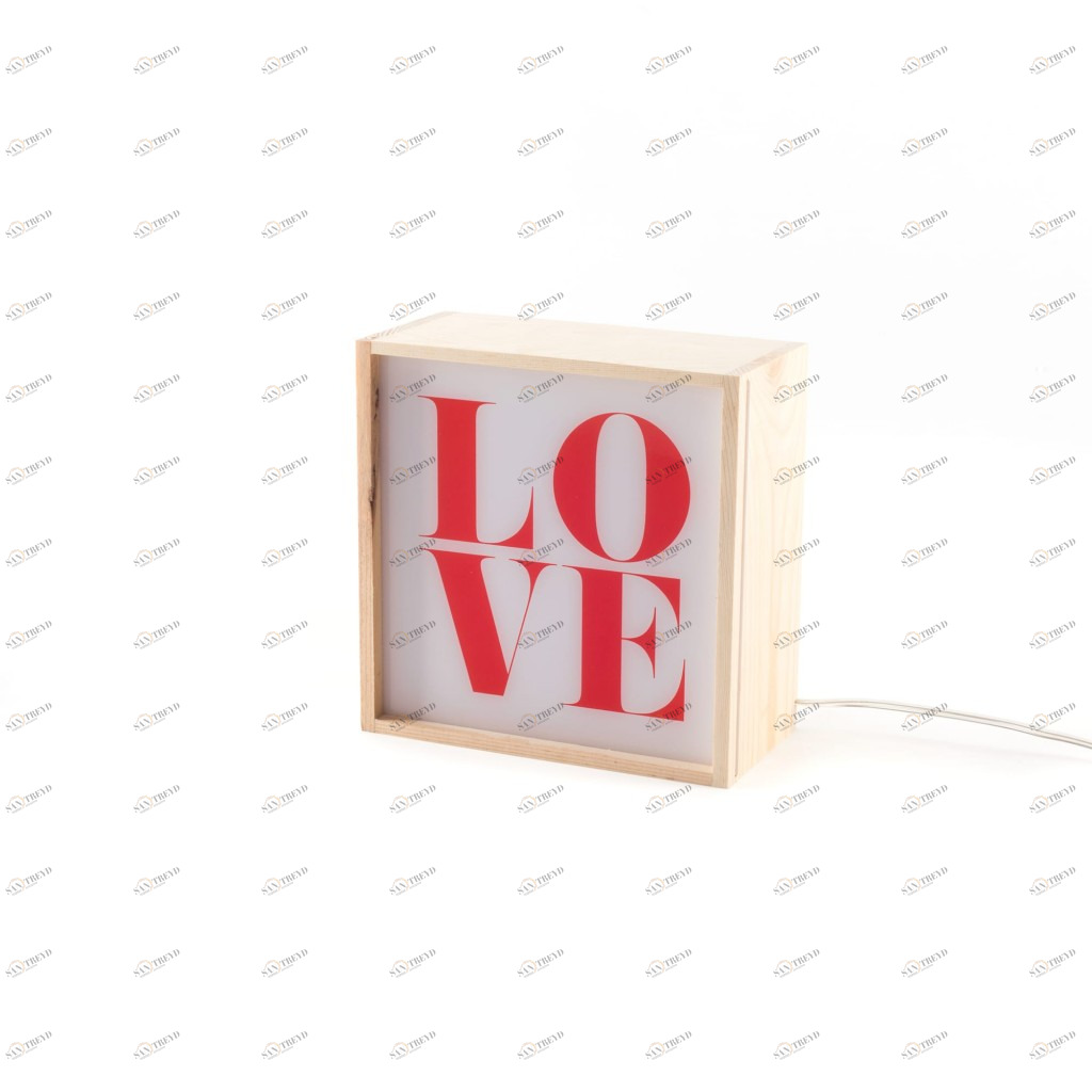 Настольная лампа 21х21 см розовая Lighthink Box 08341 SELETTI  00-3882472 Бежевый;розовый 